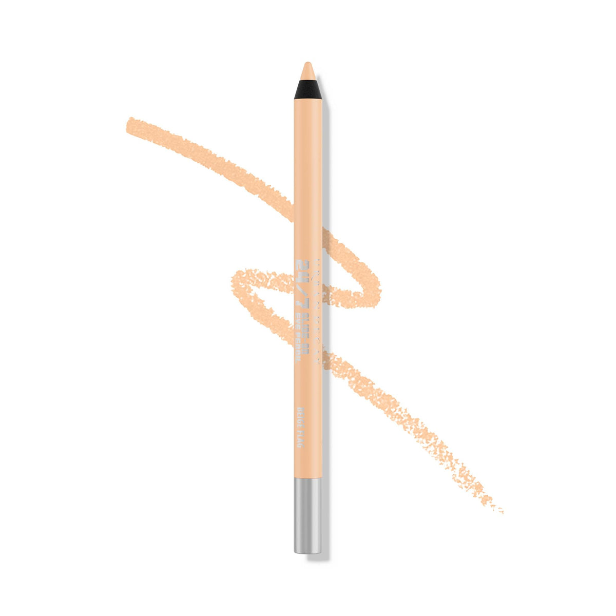 URBAN DECAY pencil front view showing sleek barrel and shade for easy selection