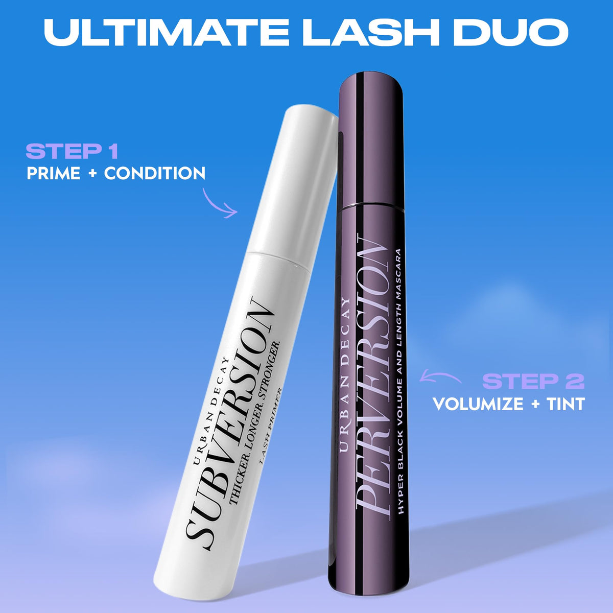 Urban Decay model applying mascara in lifestyle setting for real-wear proof
