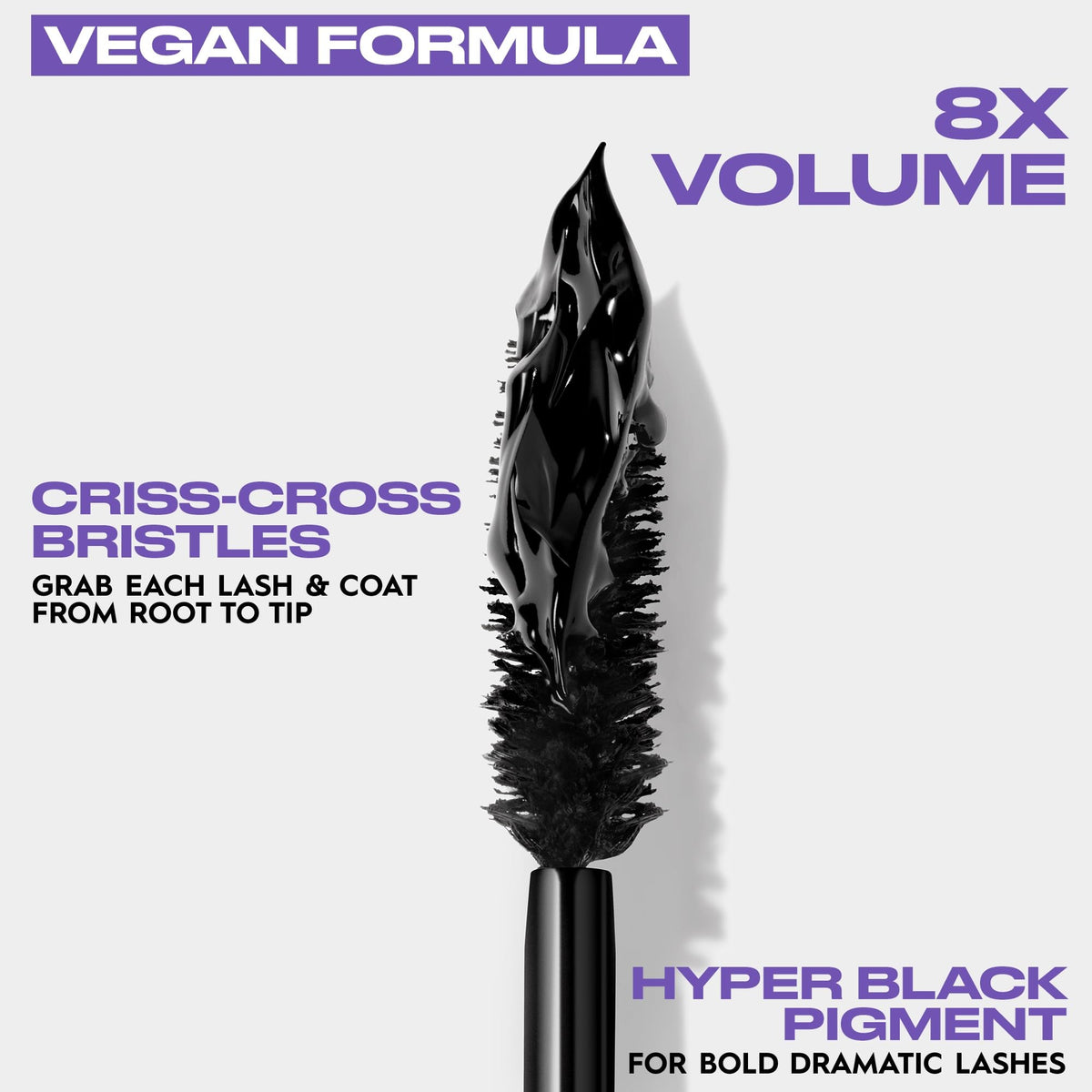 Urban Decay wand texture loaded with ultra-black pigment for bold coating benefit