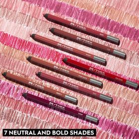 URBAN DECAY lipline demo with Rush showing crisp definition and feather prevention