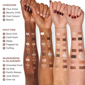 Urban Decay arranged shades overview for easy cool-toned selection