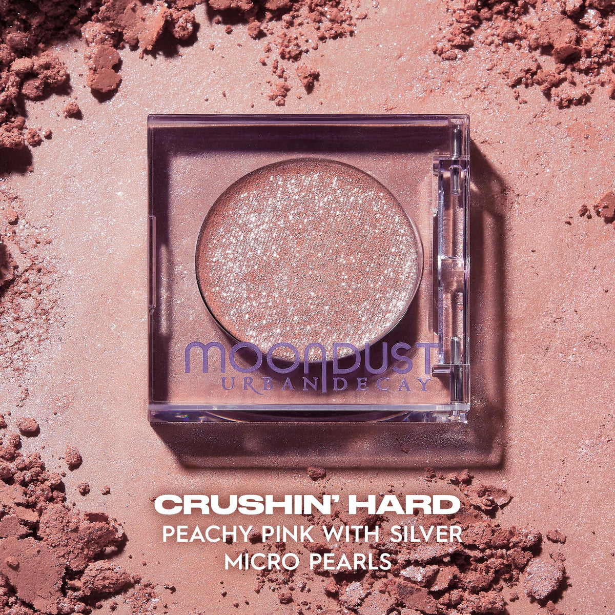 Urban Decay glitter texture close-up highlighting micro-fine sparkle for smooth finish