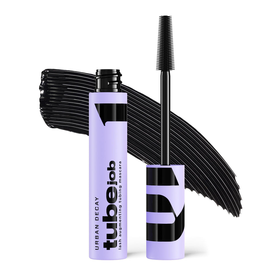 Urban Decay Tube Job front packaging showing product and branding, promises long wear