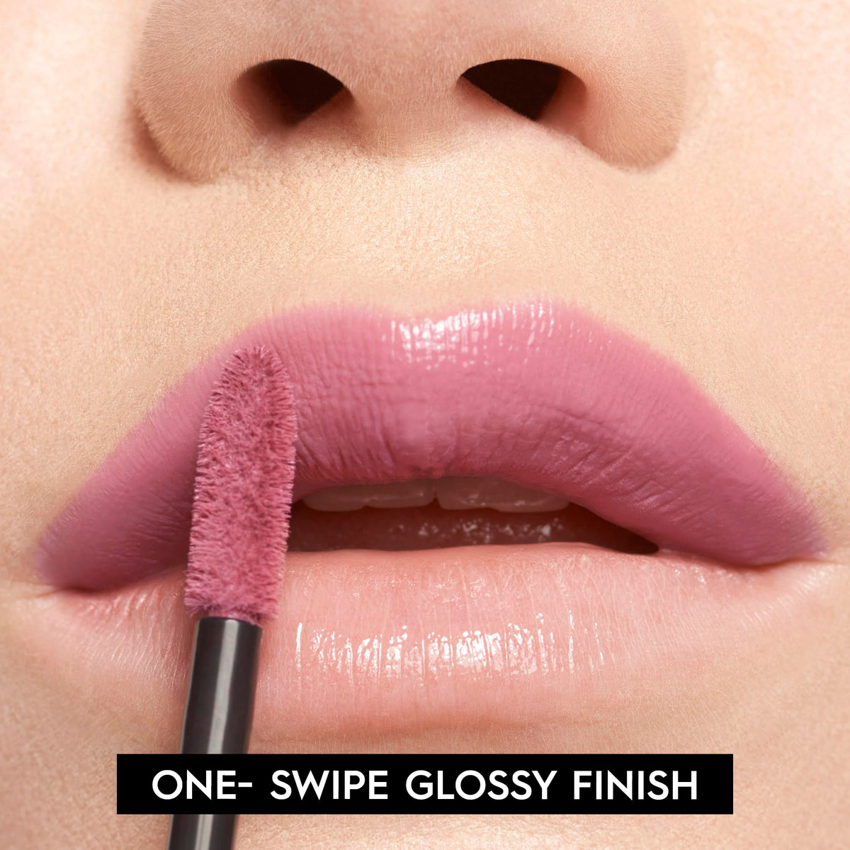 Urban Decay Vice Backtalk worn by model demonstrating longwear shine and comfortable feel