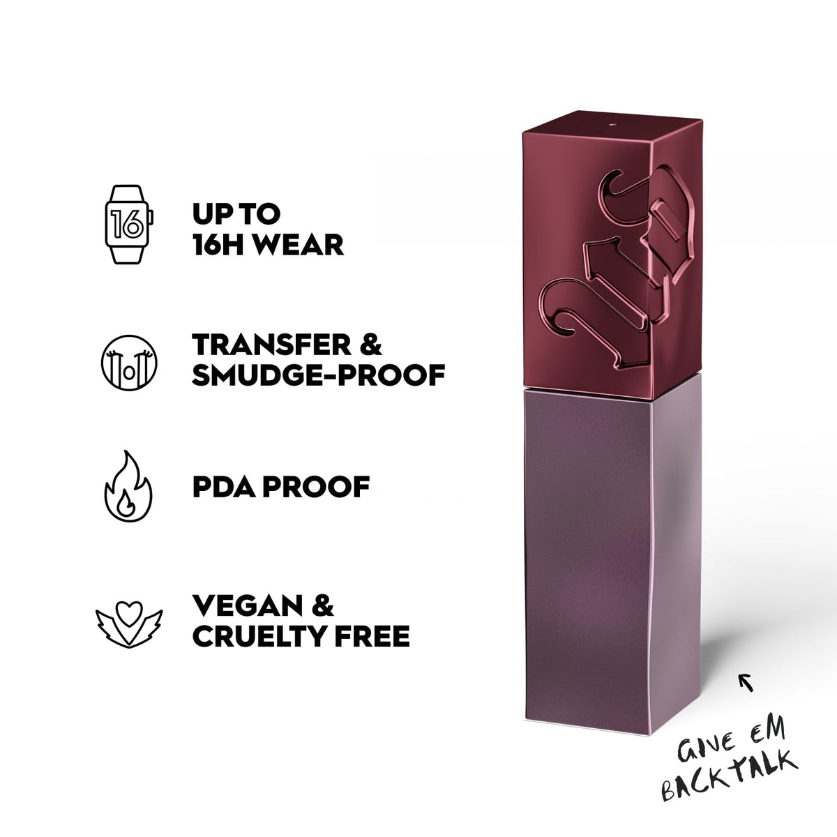 Urban Decay applicator wand close-up for precise one-swipe application benefit