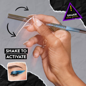 URBAN DECAY application close-up on eye revealing clean thin line