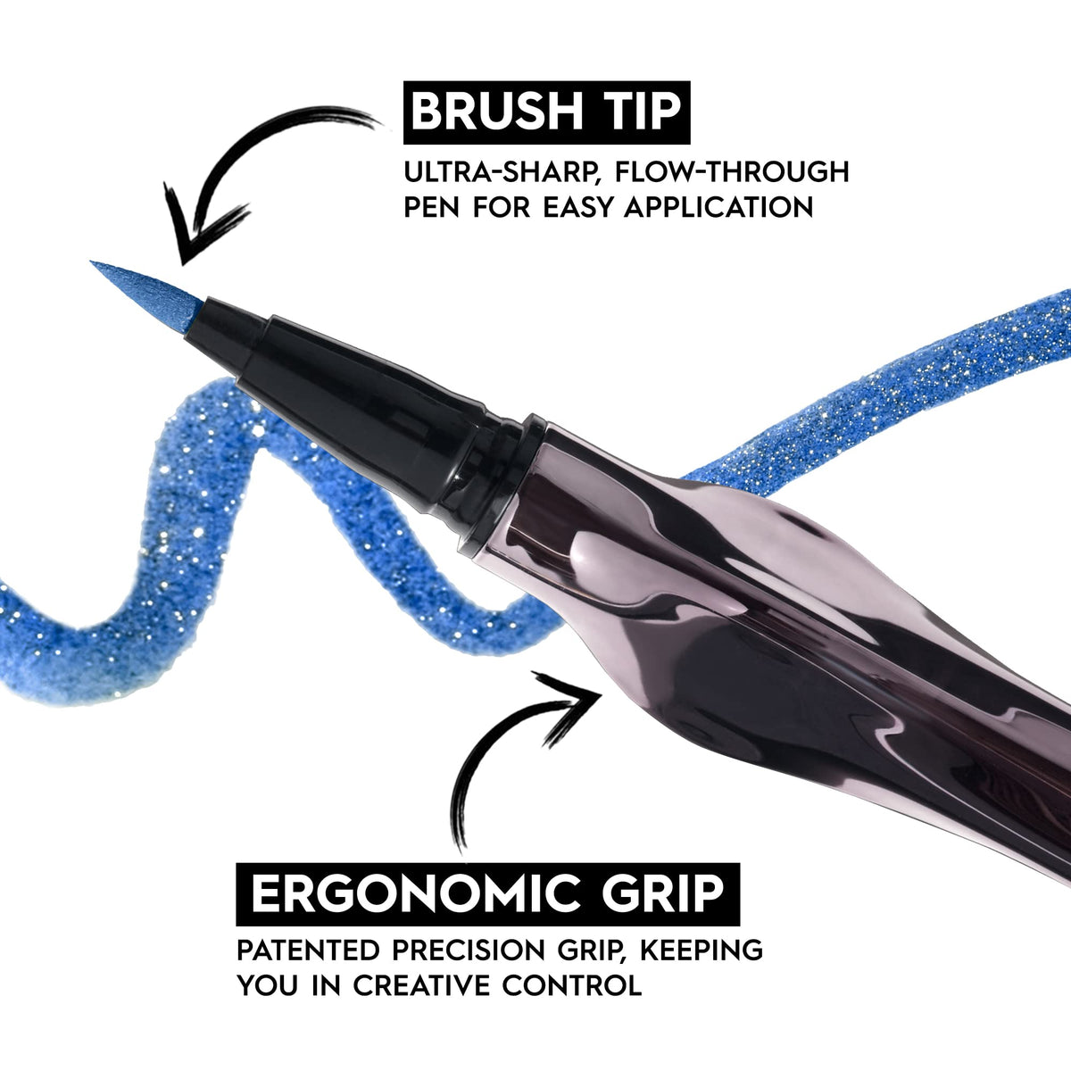 URBAN DECAY liner held in hand showing compact size and ergonomic grip