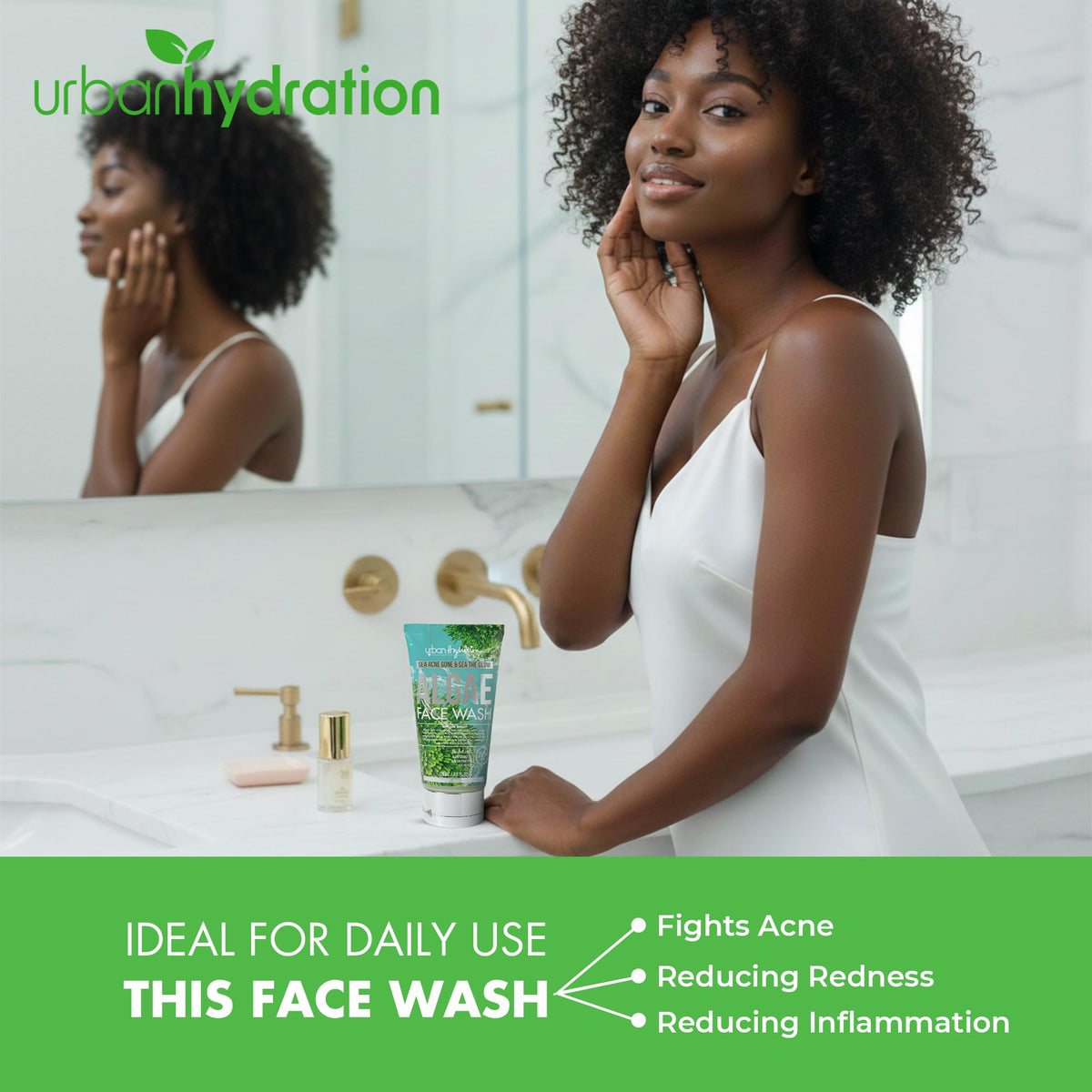 Urban Hydration red algae ingredient visual highlighting natural-derived benefit