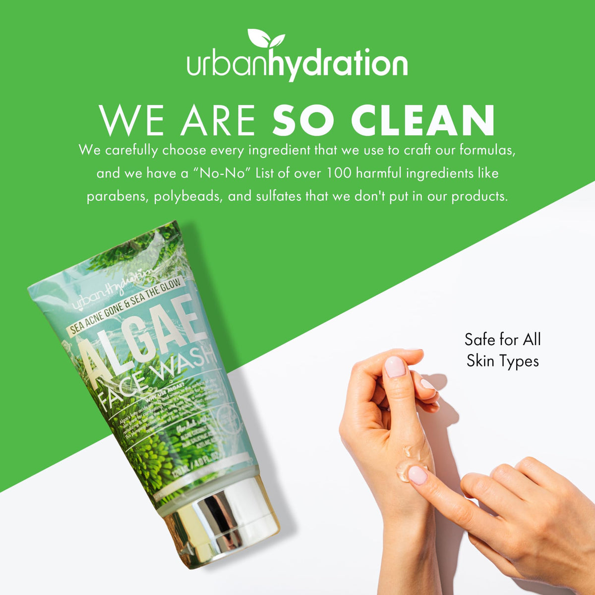 Urban Hydration texture foam detail demonstrating gentle lather and cleansing