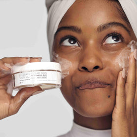 Urban Skin Rx cleansing bar rich foam lather demonstrating cleansing action