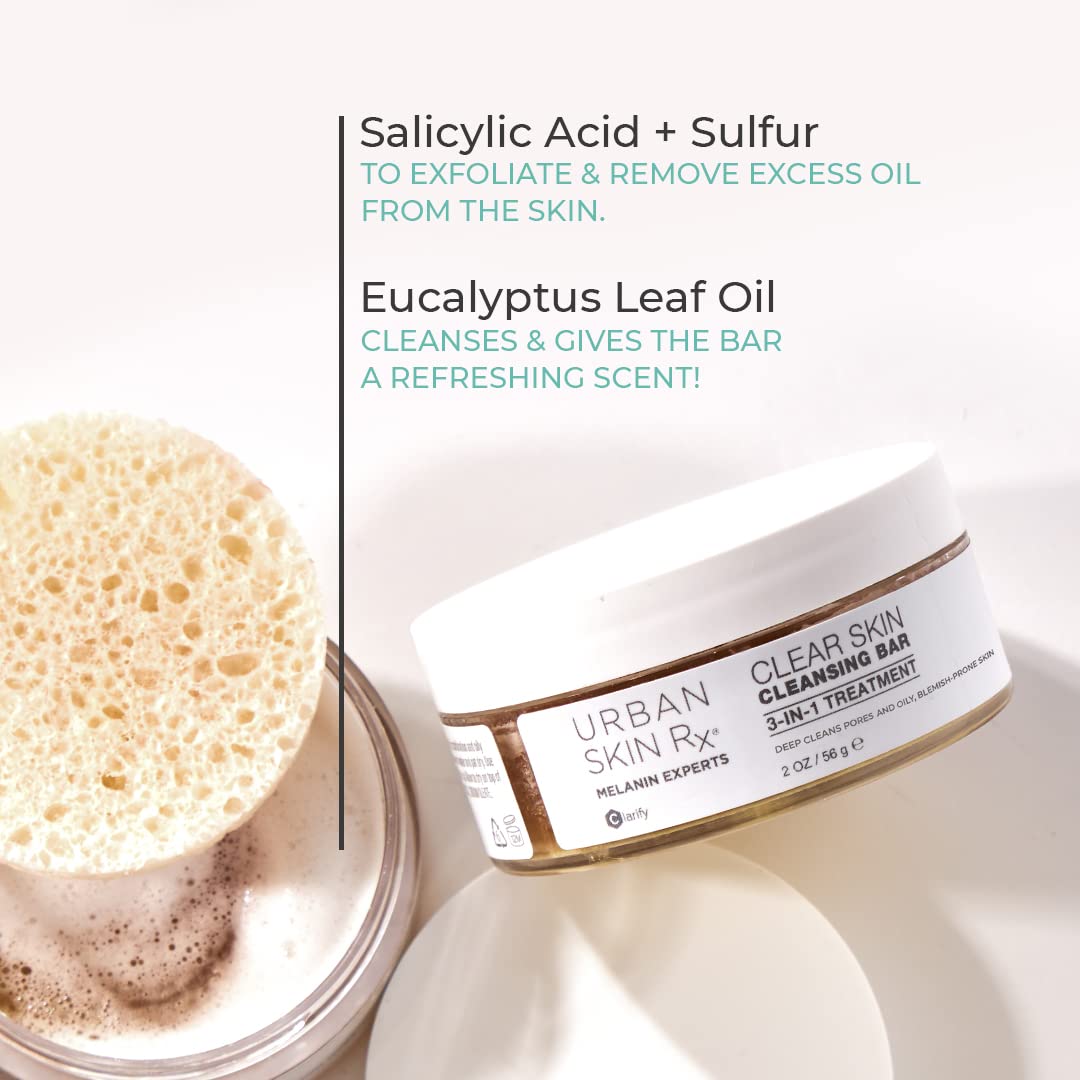 Urban Skin Rx cleansing bar side profile showing compact travel size