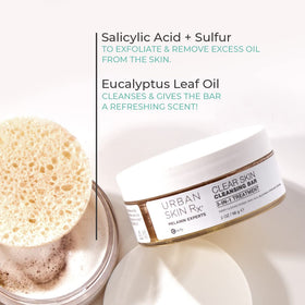 Urban Skin Rx cleansing bar side profile showing compact travel size