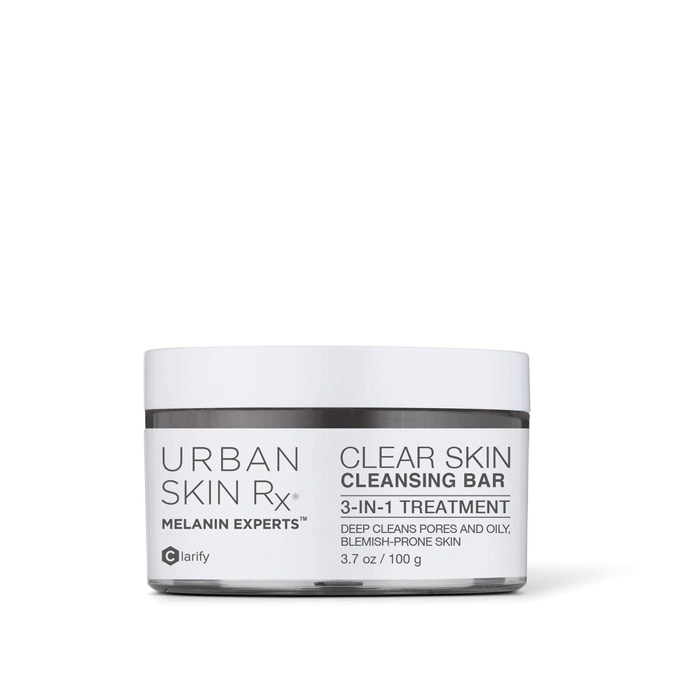 Urban Skin Rx front packaging showing product and branding, clear benefit for blemish-prone skin