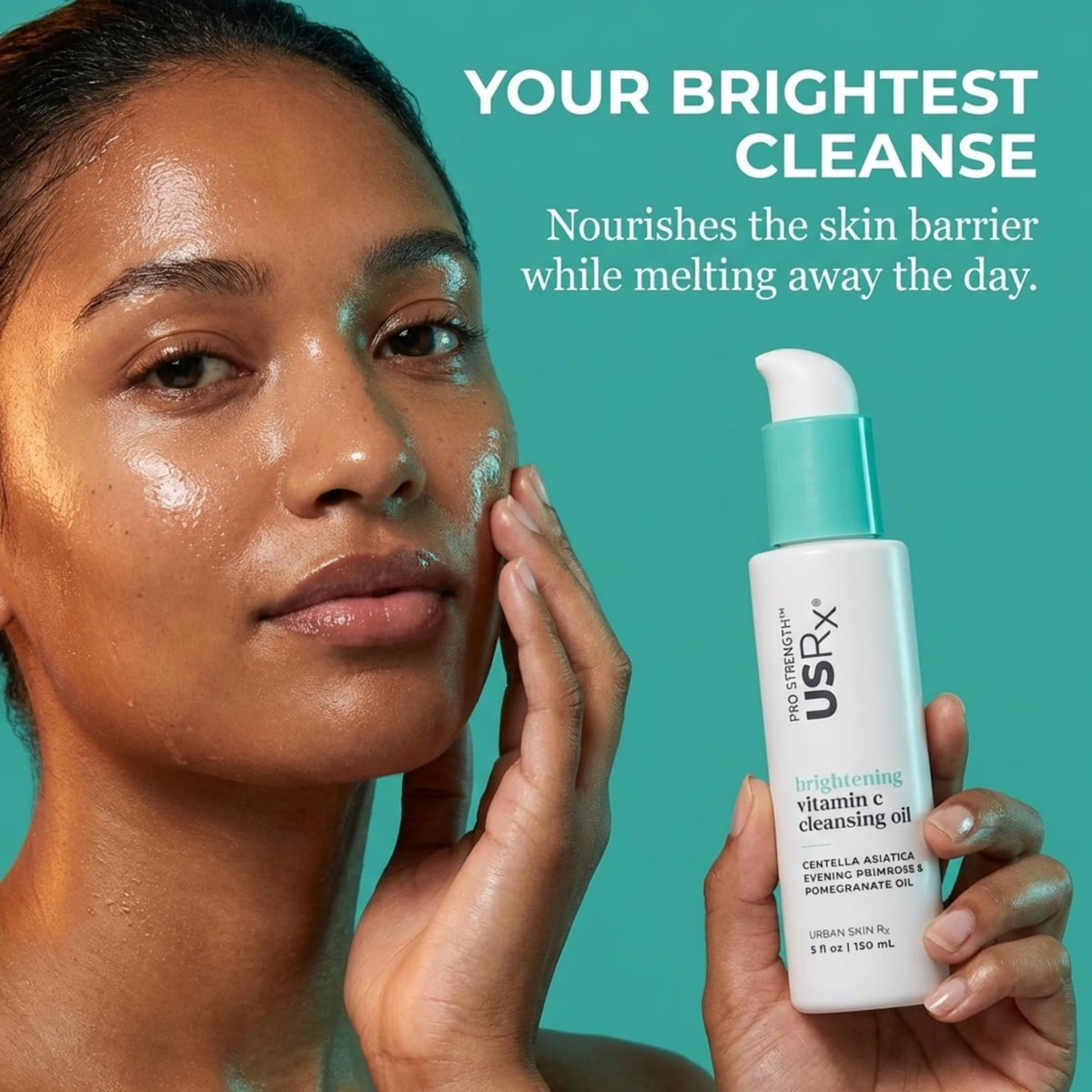 Urban Skin Rx Vitamin C and pomegranate closeup, highlights brightening antioxidants