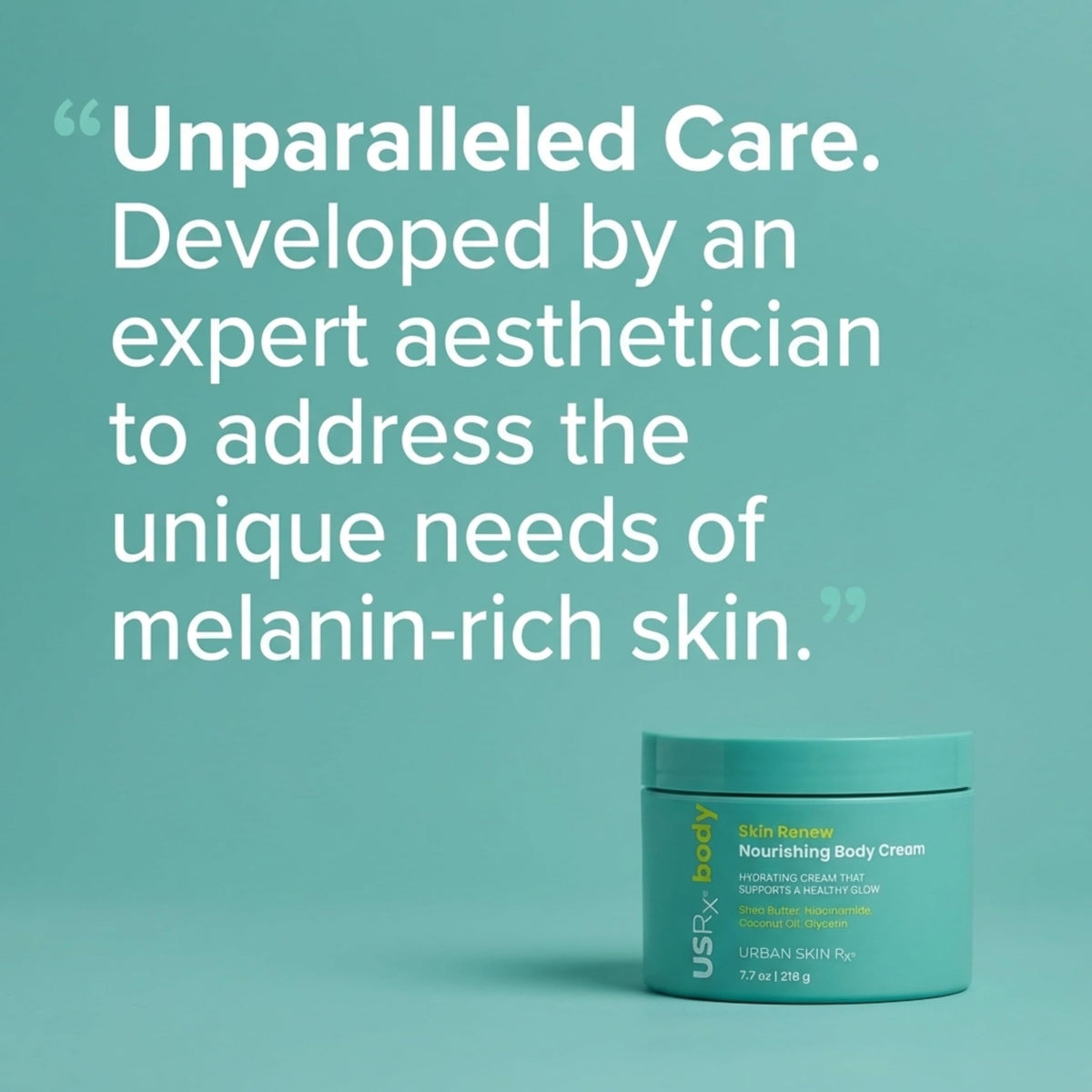 Urban Skin Rx size and scale 7.7 oz jar for volume perspective and value comparison