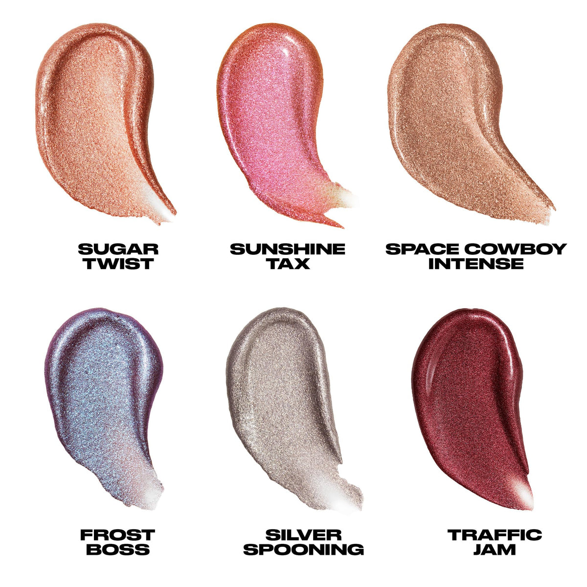 URBAN DECAY label detail highlighting shade name Frost Boss and ingredient clarity