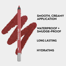 URBAN DECAY arm swatch of Manic rosy wine showing rich pigment and endurance