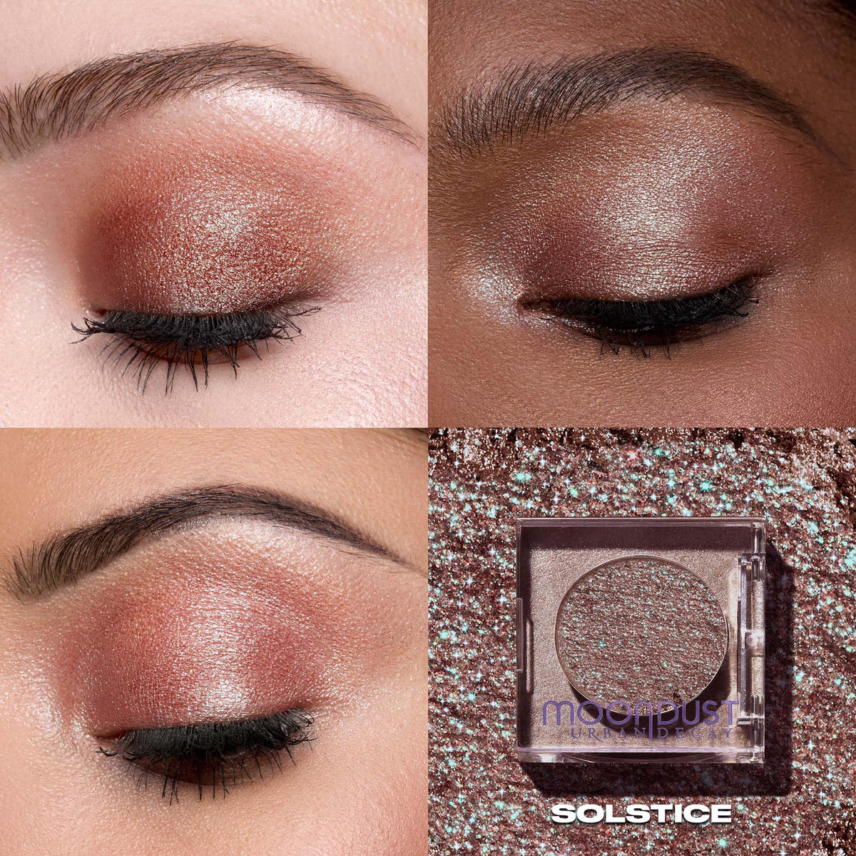 URBAN DECAY close-up glitter texture demonstrating micro-fine shimmer and smooth application