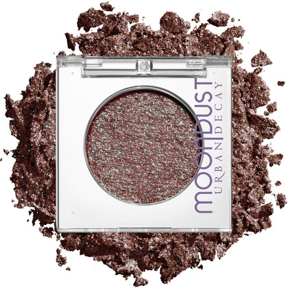 URBAN DECAY Solstice front pan showing red base and green sparkle for bold looks