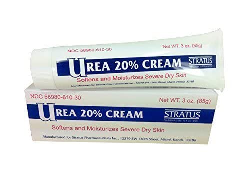 UREA cream applied to foot illustrating targeted hydration for dry heels