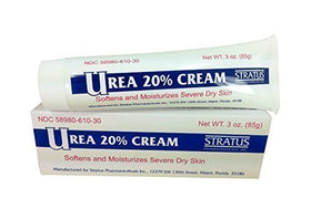 UREA 3oz tube next to a hand showing compact travel-friendly moisturizer