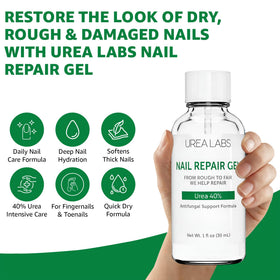 UREA LABS applied to a toenail demonstrating targeted care for thick nails