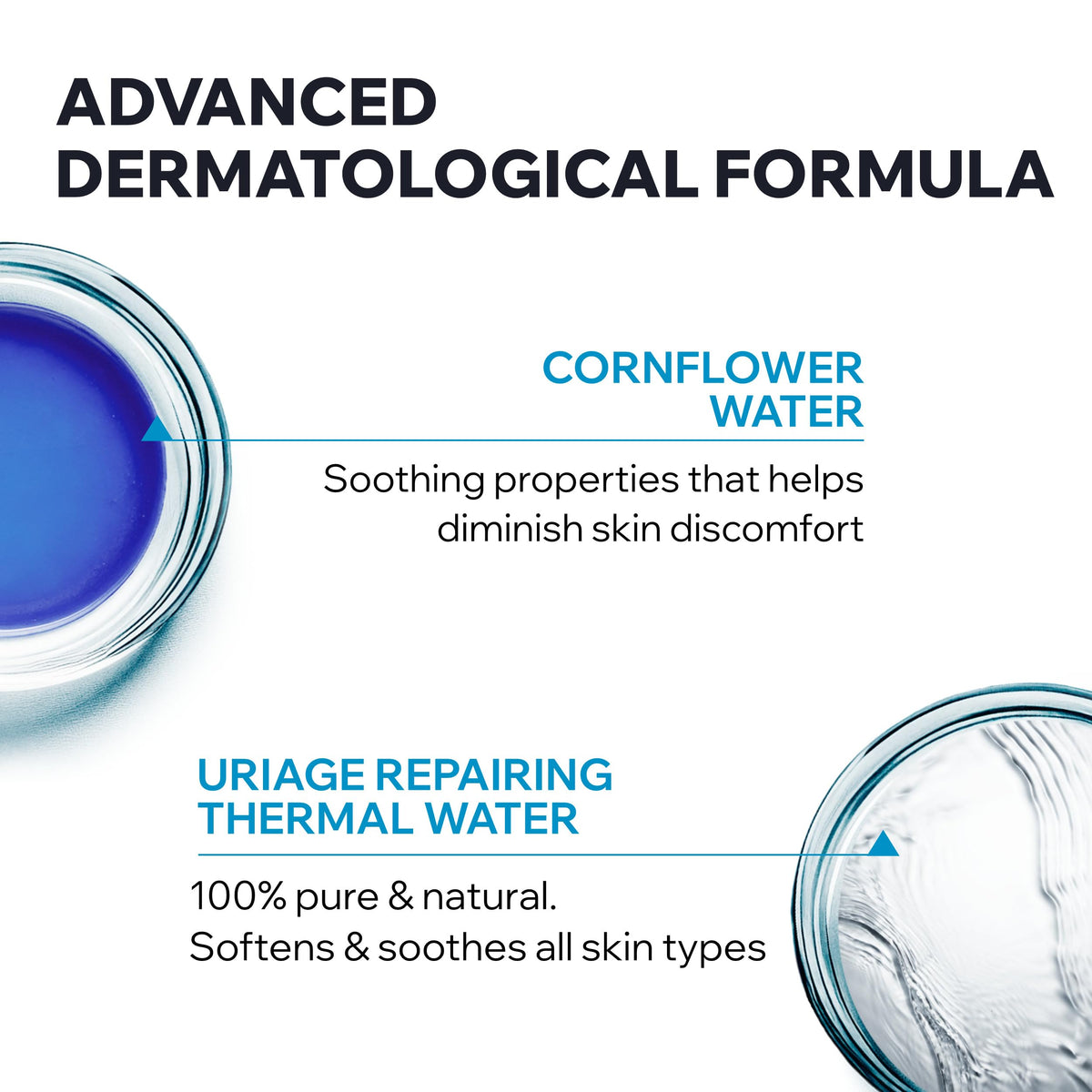Uriage product soaked on cotton pad ready to dissolve waterproof makeup quickly