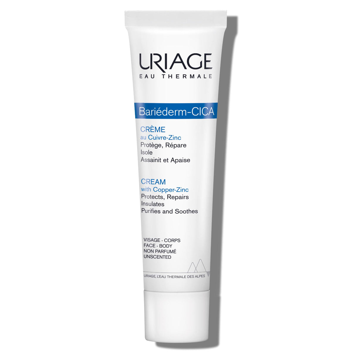 Uriage Bariéderm-CICA front tube showing packaging and benefits