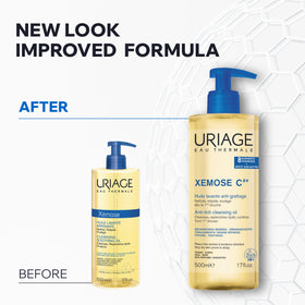 Uriage before and after skin image showing reduced tightness and improved comfort