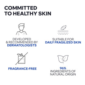 Uriage application on face showing quick absorption and non-greasy finish