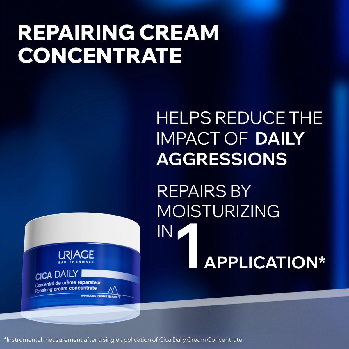 Uriage jar opened to reveal rich creamy texture for deep hydration benefit