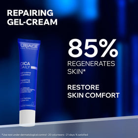 Uriage texture close-up of gel-cream highlighting lightweight hydration