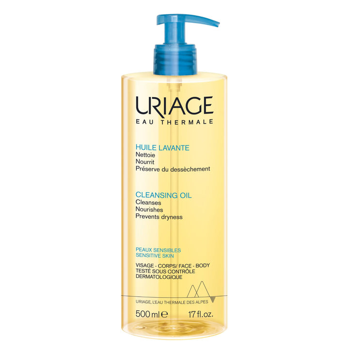 Uriage front packaging showing cleansing oil and benefits