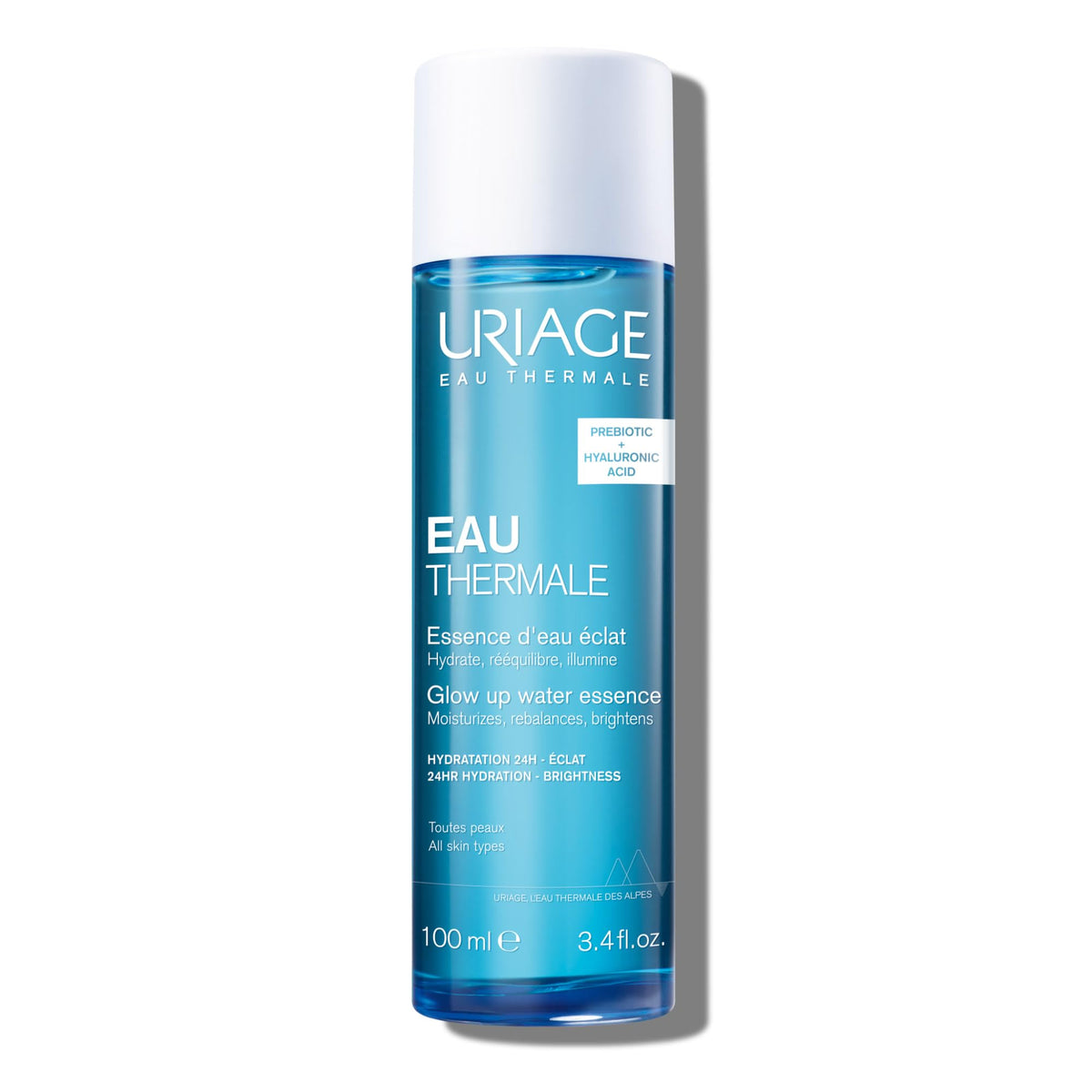 Uriage front packaging showing bottle and label for clear product ID and trust