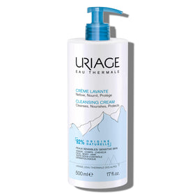 Uriage front pump bottle showing easy dispensing and convenience