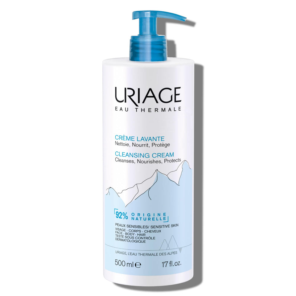 Uriage front pump bottle showing easy dispensing and convenience