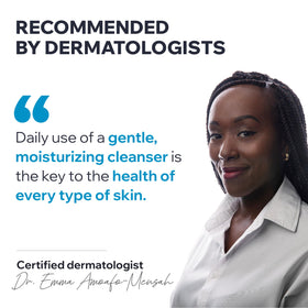 Uriage being used on hair and skin to show cleansing and nourishment