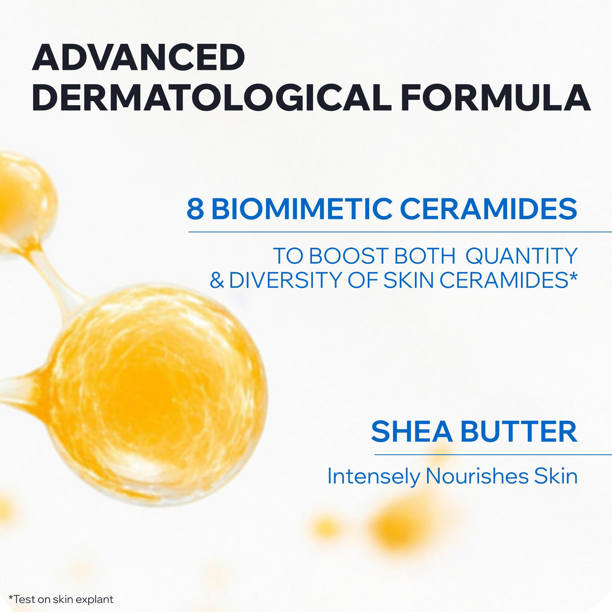 Uriage product label showing 8 biomimetic ceramides and shea butter for barrier support