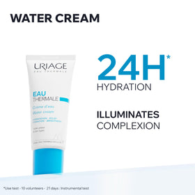 Uriage open jar texture displaying lightweight cream for quick absorption benefit