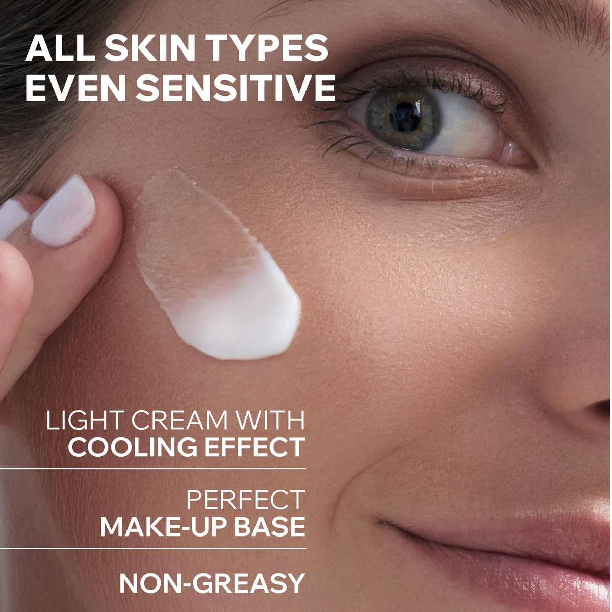 Uriage cream on hand demonstrating smooth application and non-greasy finish