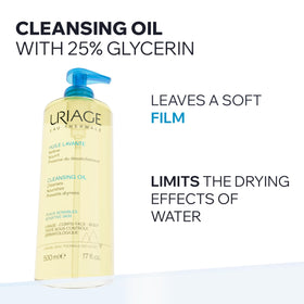 Uriage pump dispensing creamy foam texture for gentle cleansing