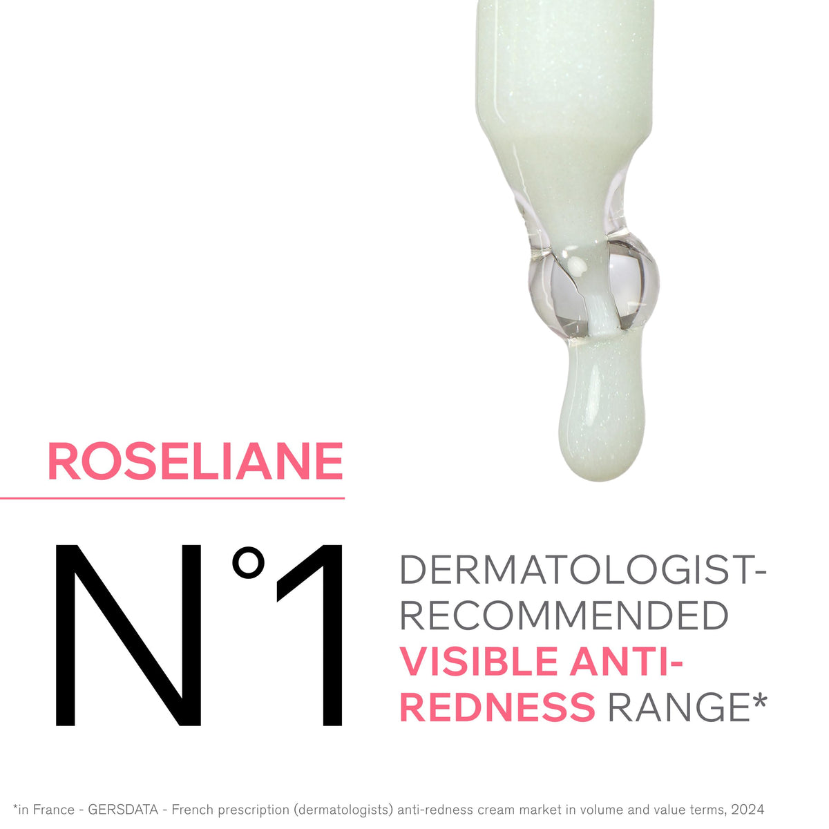 Uriage Roseliane pump dispense detail illustrating easy controlled application and hygiene