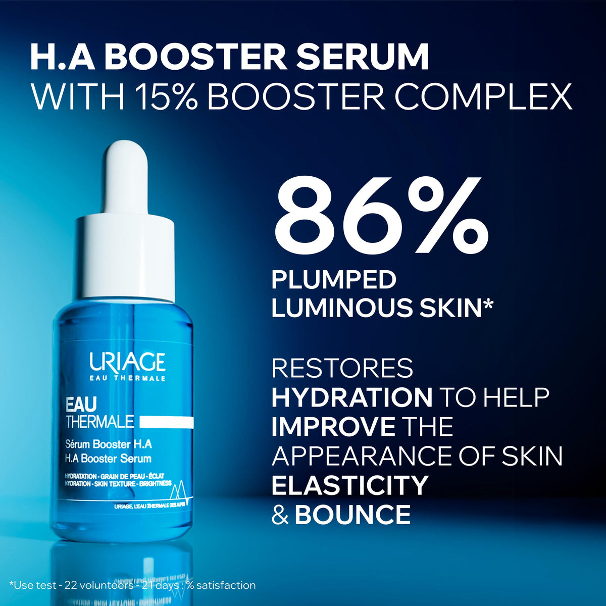 Uriage dropper dispensing clear serum to demonstrate precise, mess-free application