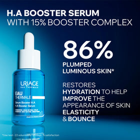 Uriage dropper dispensing clear serum to demonstrate precise, mess-free application