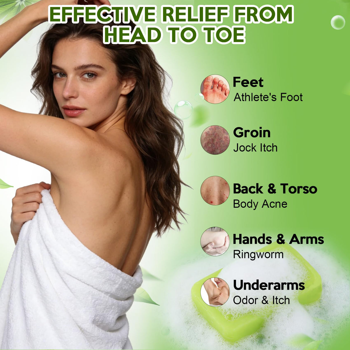 Urrznp ingredient label detail showing tea tree, coconut, olive benefits