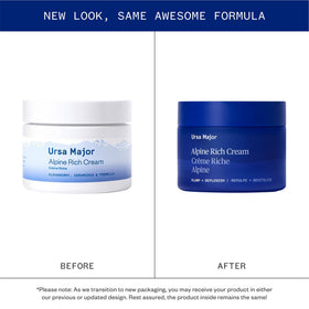 Ursa Major open jar top view revealing creamy texture and hydration
