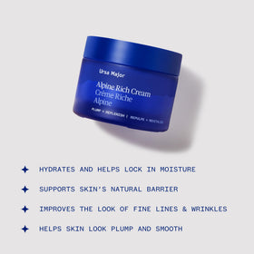 Ursa Major texture close-up demonstrating rich cream and quick absorption