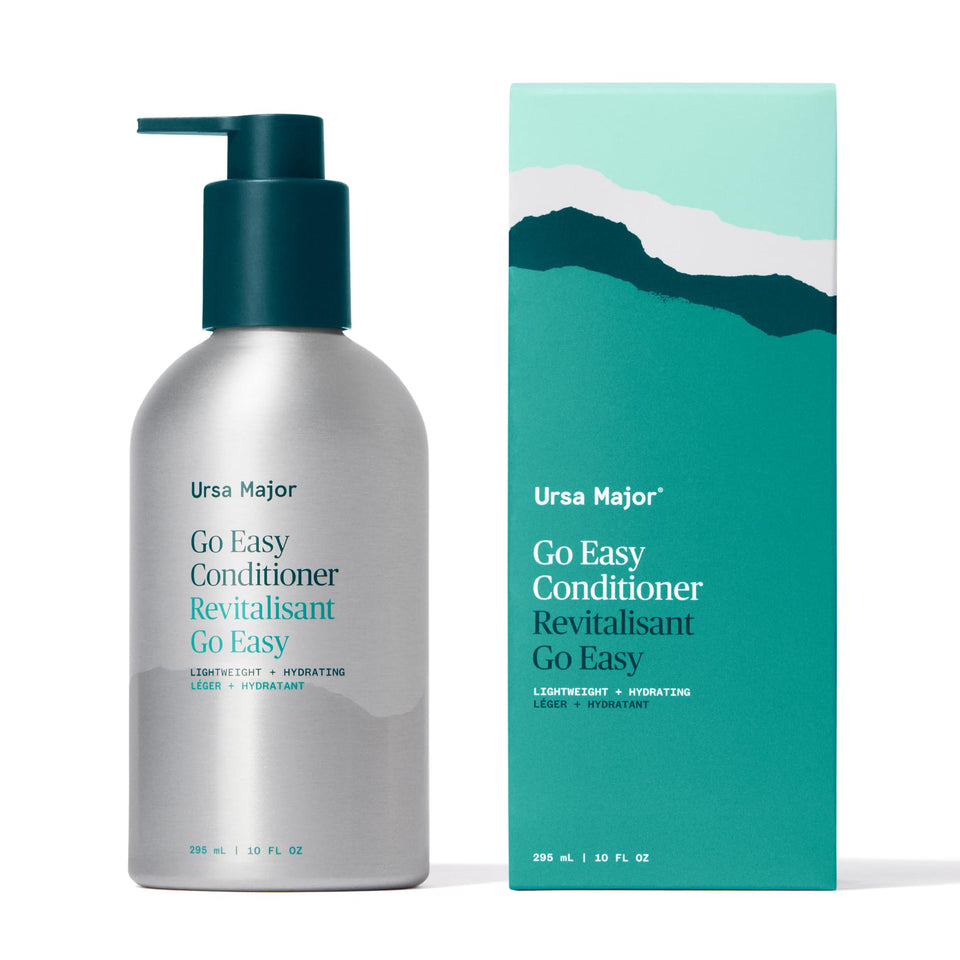 Ursa Major front packaging showing bottle and label with clean ingredients benefit