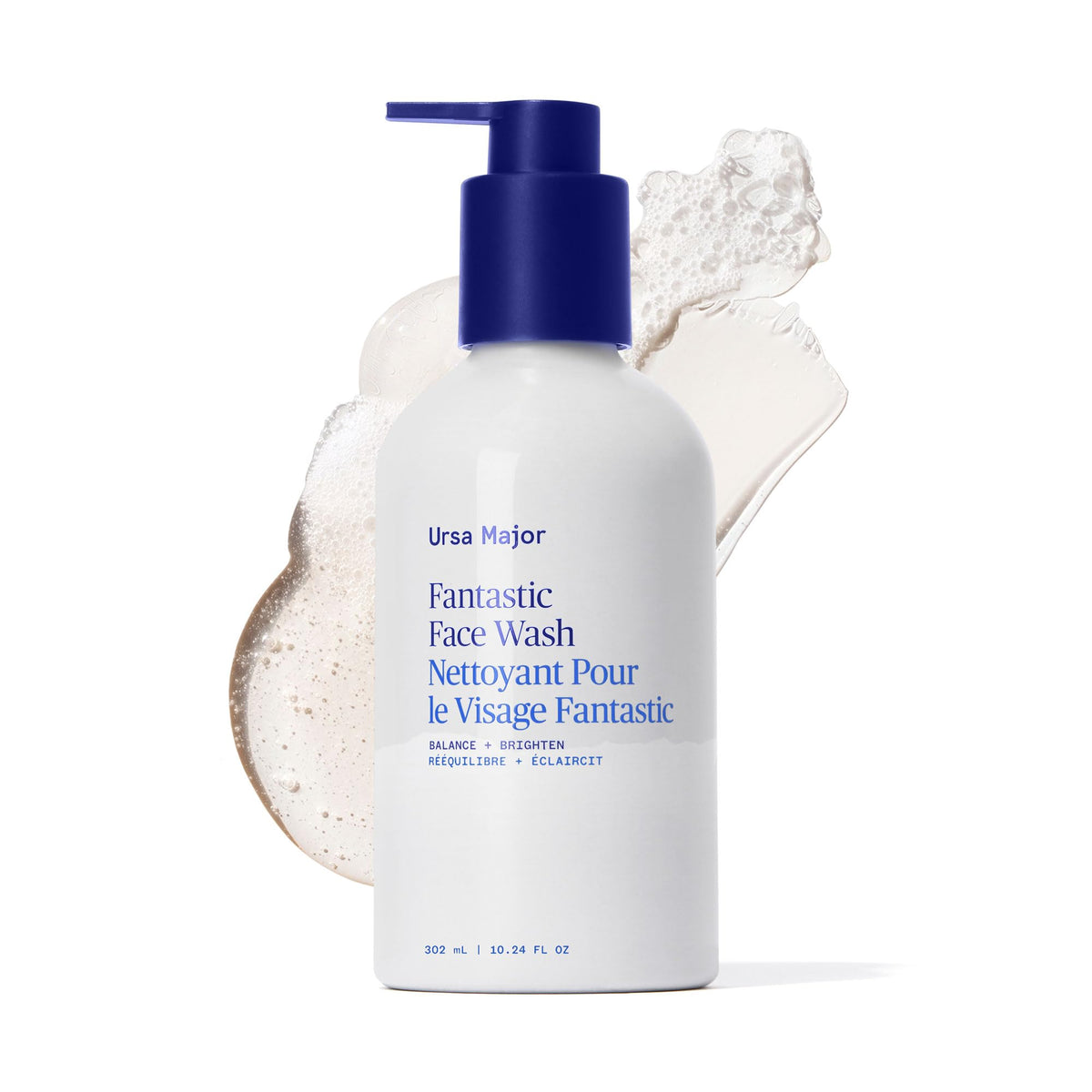 Ursa Major front pump bottle showing product branding and size benefit