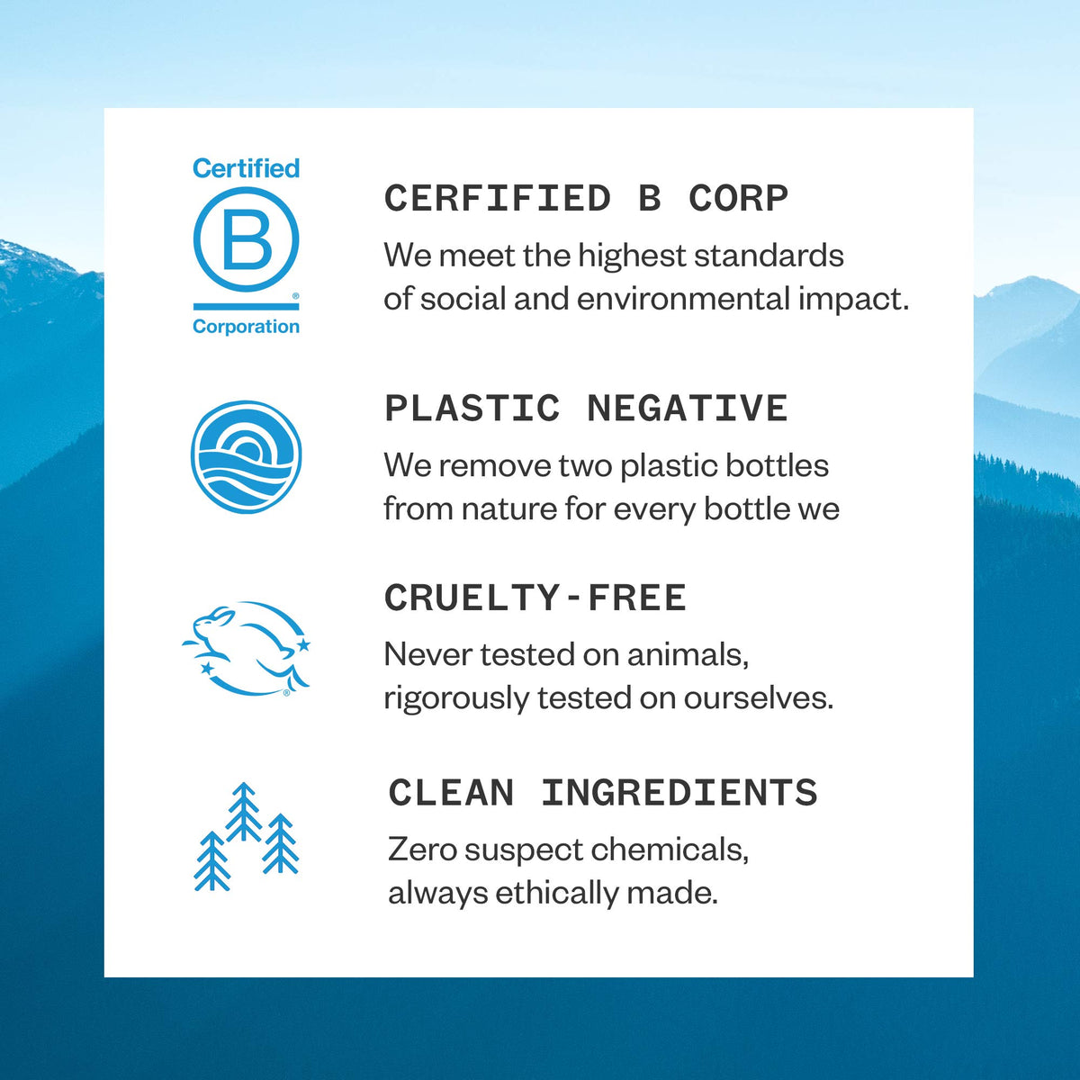 Ursa Major packaging showing recyclable materials and reduced-waste benefit